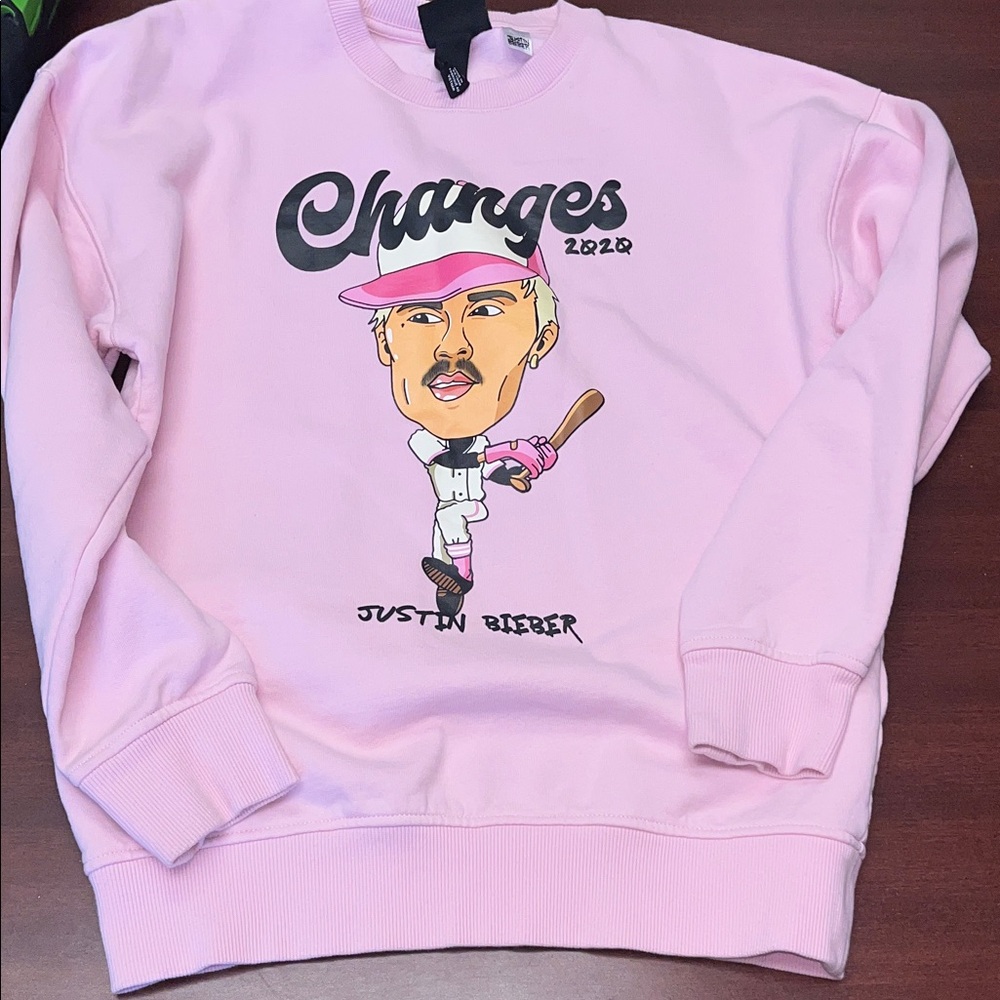 Justin Bieber Pink Sweatshirt